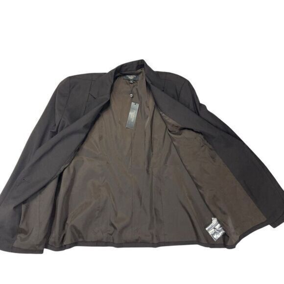 Talbots Wool Blazer Women 16W Brown Single Breasted Career Business Casual New - Picture 9 of 16